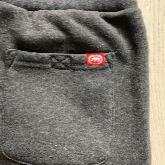 Echo Sweat pants size M gray drawstring pockets logo embroidered - Picture 12 of 14